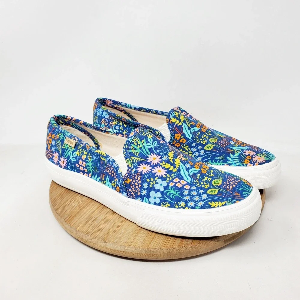 Keds Rifle Paper Co Double Decker Shoes Women 7.5 Garden Party Flowers Sneaker